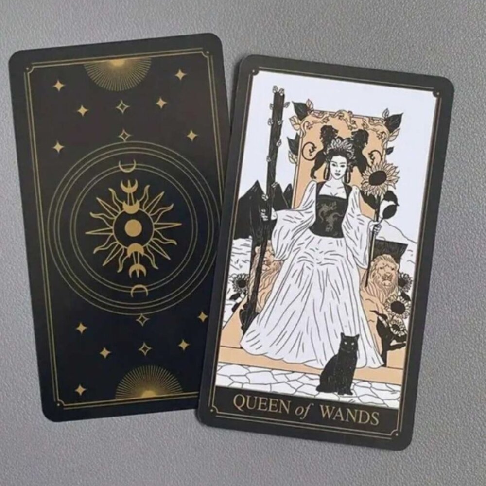 Wyspell Tarot Gold and Black 78 Cards NWT